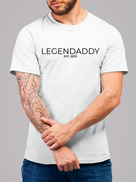 Personalisiertes Geschenk für Papa Legendaddy Baumwolle Herren T-Shirt