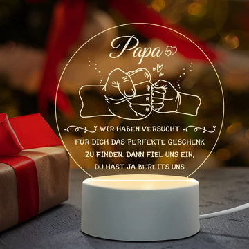 LED Nachtlicht Lampe Vatertagsgeschenk für Papa von Tochter Sohn | Geschenk zum Geburtstag | Geschenkidee für Männer