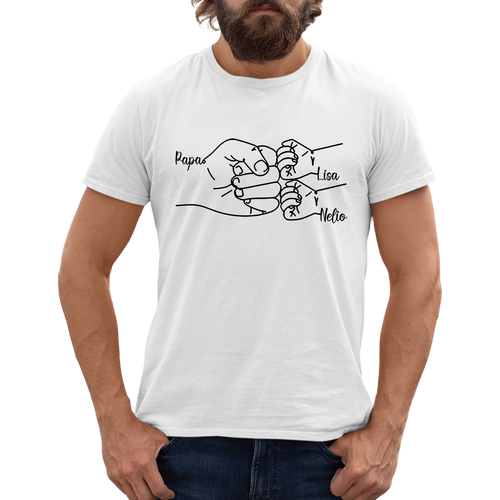 Personalisiertes Geschenk für Papa Faust Vegane Baumwolle Herren T-Shirt