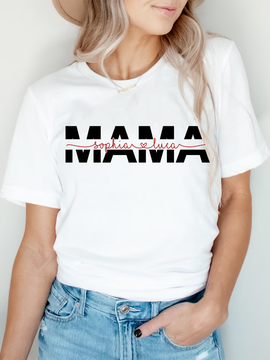 Personalisiertes Geschenk für Mama Mutter Veganes Baumwolle Damen T-Shirt