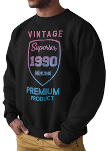 Herren Sweatshirt Vintage Superior "Wunschjahr" Genuine Premium Product