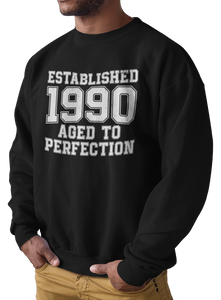Herren Sweatshirt Established "Wunschjahr" Aged To Perfection