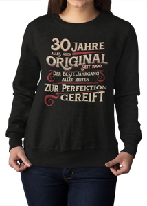 Damen Sweatshirt "Wunschjahr" Jahre alles noch Original