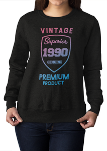 Damen Sweatshirt Vintage Superior "Wunschjahr" Genuine Premium Product