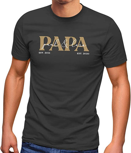 Personalisiertes Geschenk für Papa mit Kindernamen Schrift in Schrift Sweatshirt