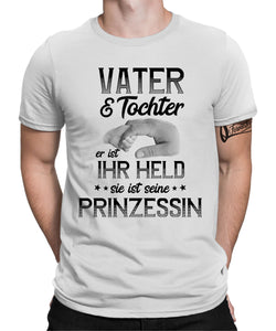 Vater und Tochter Held und Prinzessin Herren T-Shirt