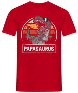 Papasaurus Papa Dinosaurier  Herren T-Shirt