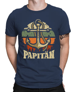 Papitän Kapitän mit Anker Vintage Herren T-Shirt
