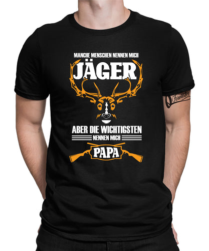 Manche Menschen nennen mich Jäger aber die wichtigsten nennen mich Papa Herren T-Shirt