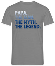 Laden Sie das Bild in den Galerie-Viewer, Papa the man the myth the Legend blau Vintage Herren T-Shirt