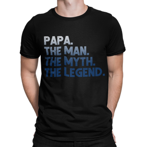 Papa Mann Mythos Legende Blau Herren T-Shirt