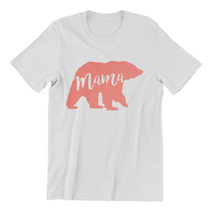 Mamabär Korallenorange Damen T-Shirt - Paparadies