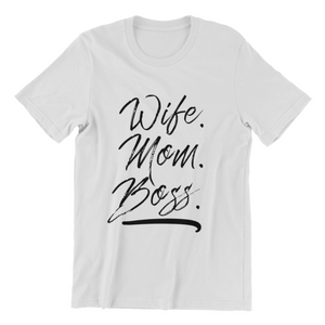 Wife Mom Boss Damen T-Shirt