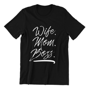 Wife Mom Boss Damen T-Shirt