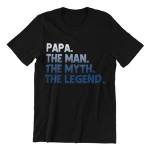 Papa Mann Mythos Legende Blau Herren T-Shirt