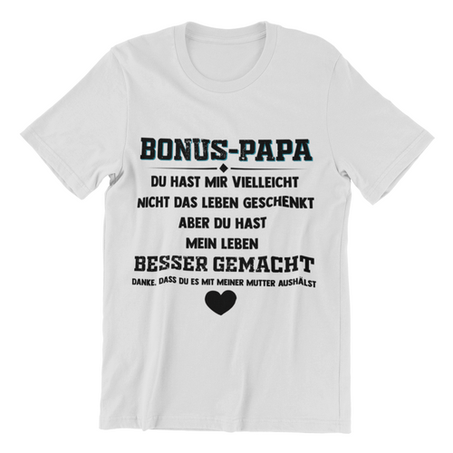Bonus Papa Stiefvater Herren T-Shirt - Paparadies